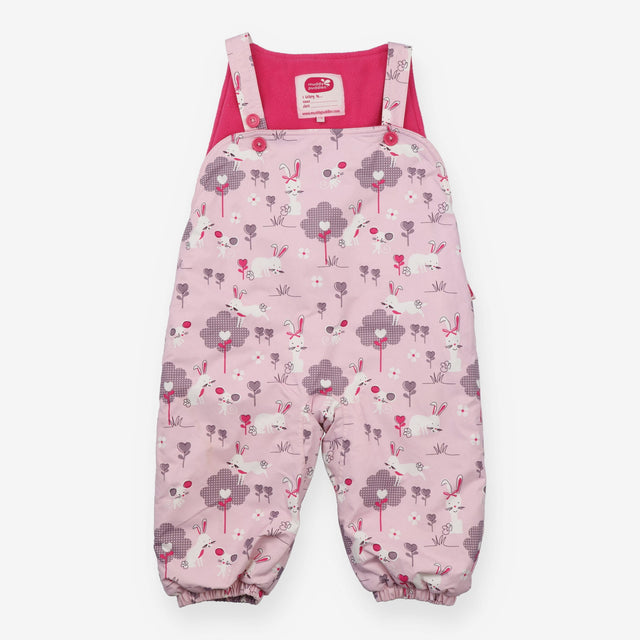 Waterproof Dungaree Fleece Lined Light Pink