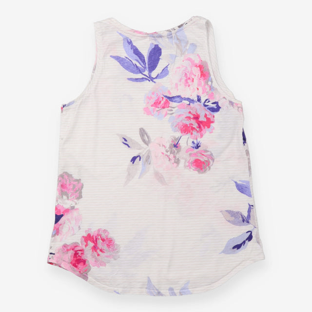 Floral Cotton Vest Top Pink White