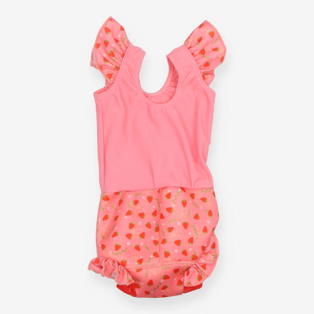 Pink Strawberries Swimming Costume