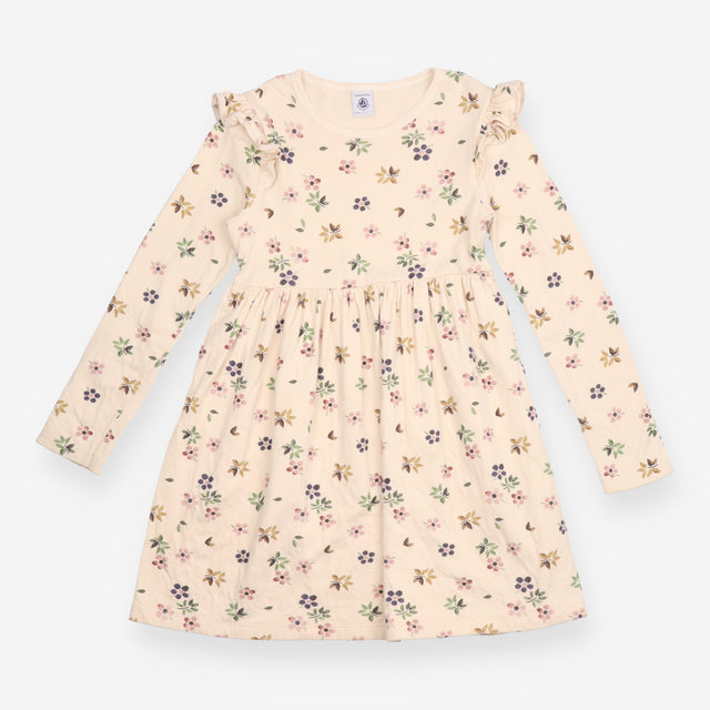 Dress Long Sleeve Cream Floral Appliques