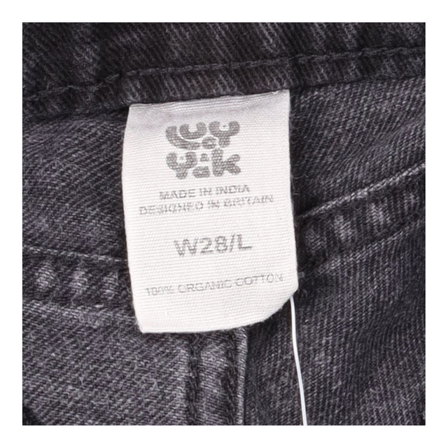 Carter Washed Black Wide-Leg Jeans