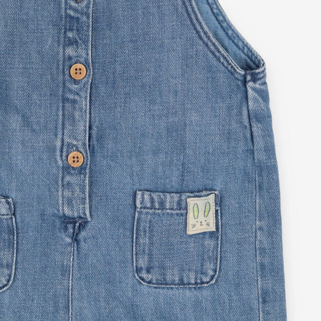 Dungaree denim with two pockets