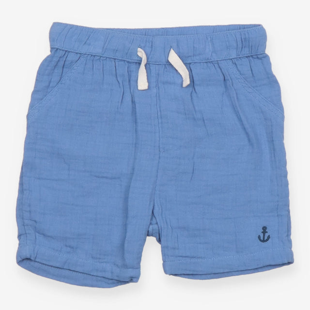 Shorts Blue Muslin Anchor