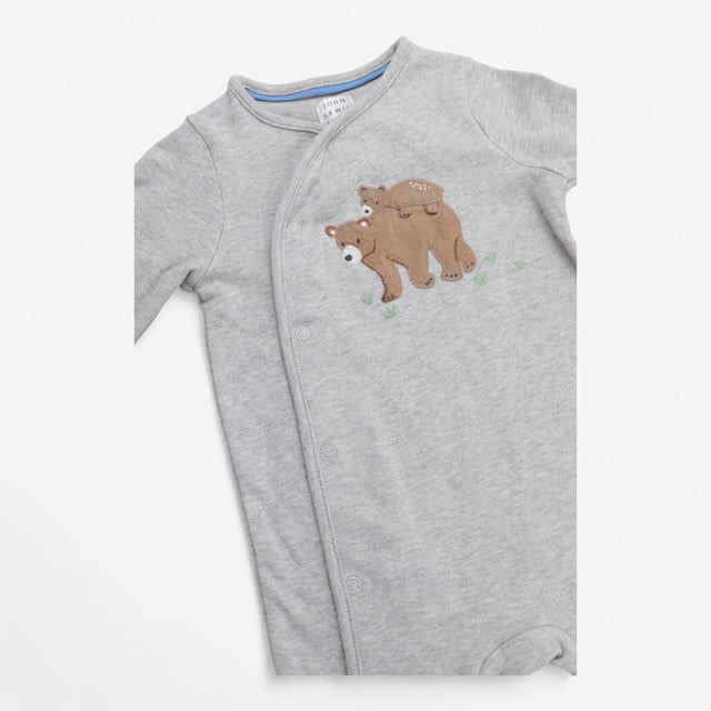 Sleepsuit Grey mummy and baby bear