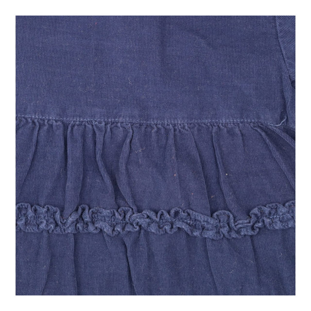 Cord Dress Navy with Frill Collar