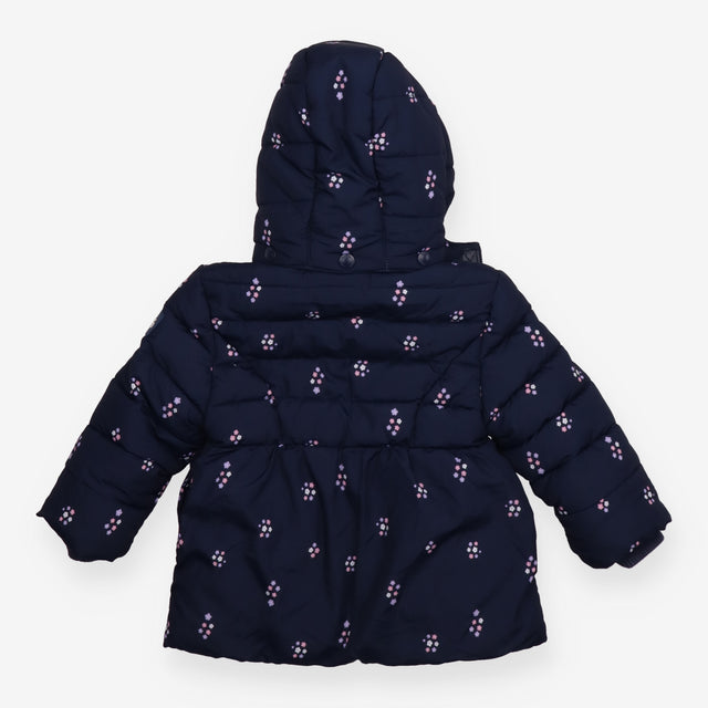 Puffer Coat Navy with Unicorns