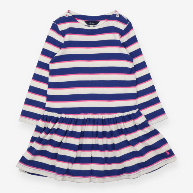 Blue and White Striped Dress