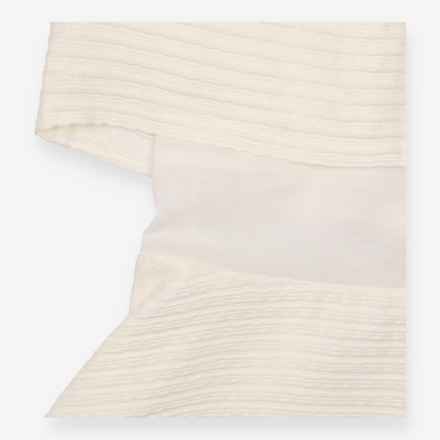 Ivory Micro Pleated Midi Dress Overlay Top Flared