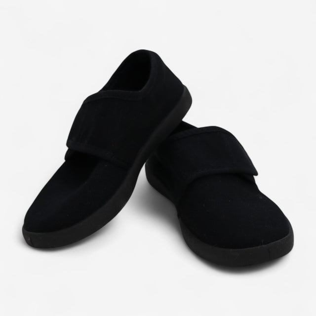 Plimsolls Black with Velcro Strap
