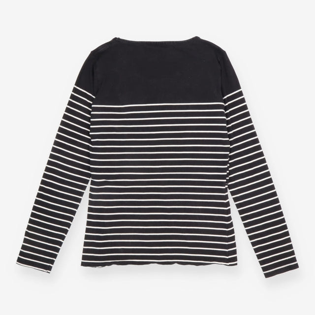 Black White Breton Stripe Long Sleeve Maternity To