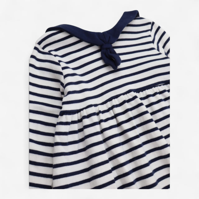 Dress Jersey Long Sleeve Sailor Collar