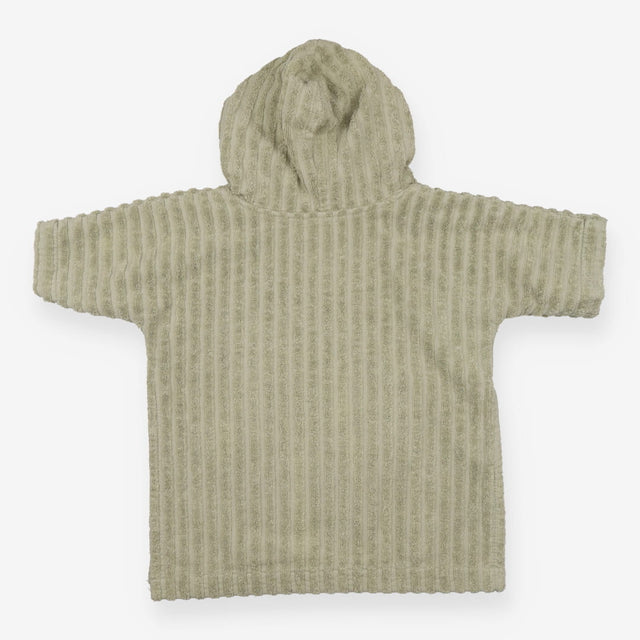 Poncho green towelling stripe