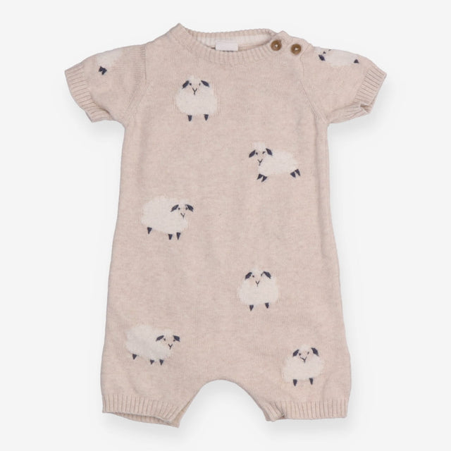 Romper knit cream sheep