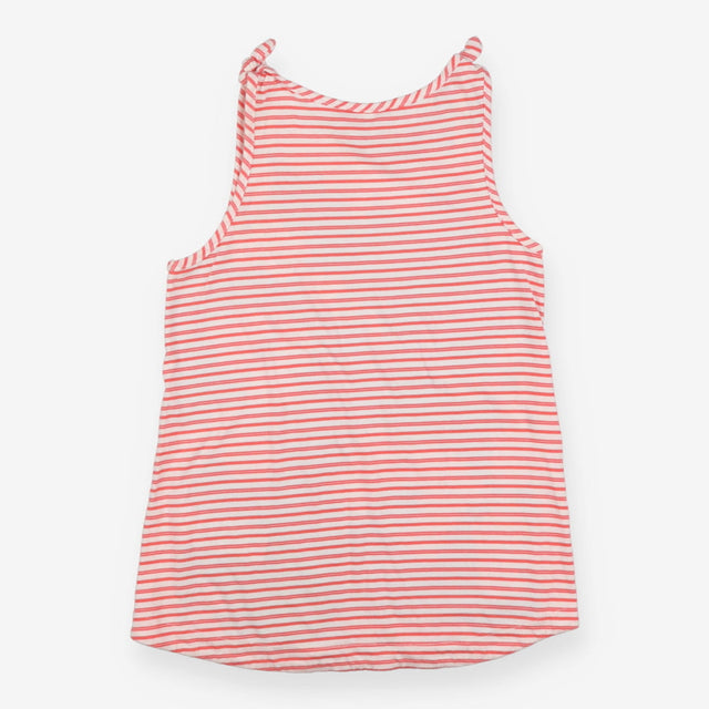 Vest floral blue pink striped back