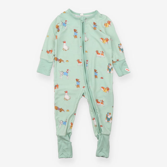 Sleepsuit Green with Dogs