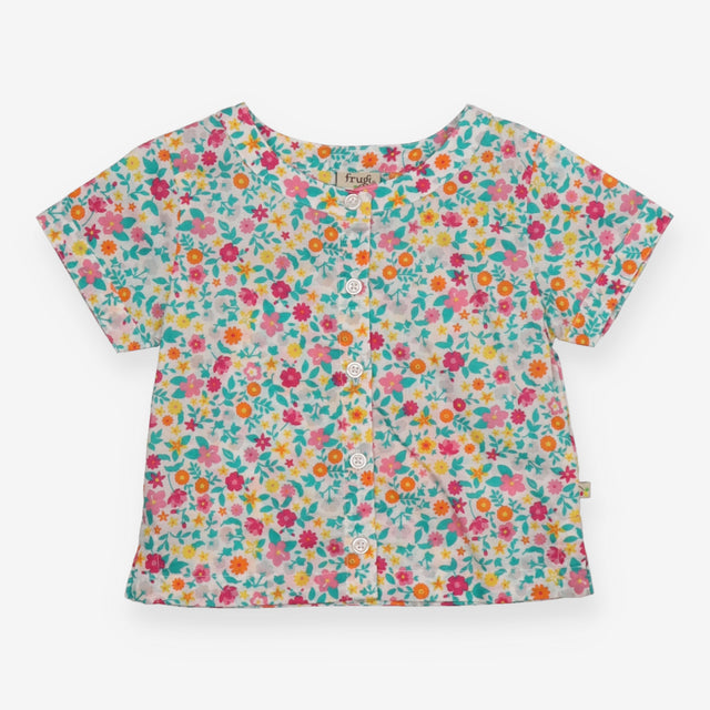 Blouse Short sleeved Floral Print