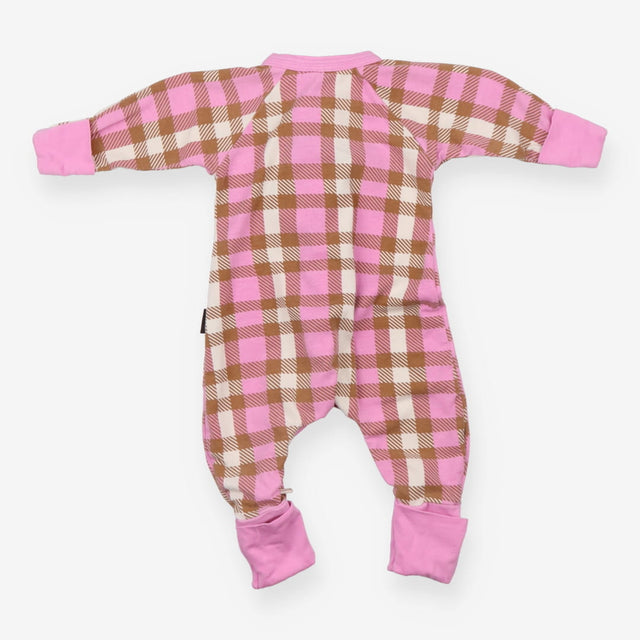 Wondersuit Pink and Tan Check