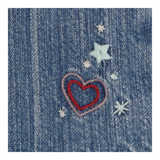 Jeans Heart and Star Applique