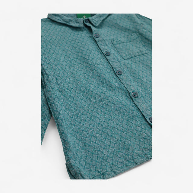 Shirt Teal with Diamond Stitch