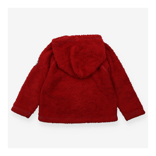 Hoodie Fleece Red with Yellow Trim