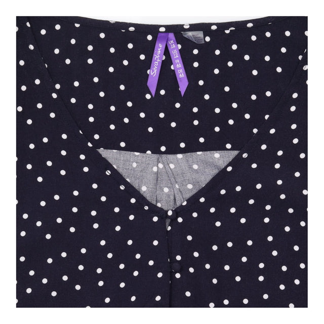 Navy Polka Dot Sleeveless Maternity Nursing Tunic