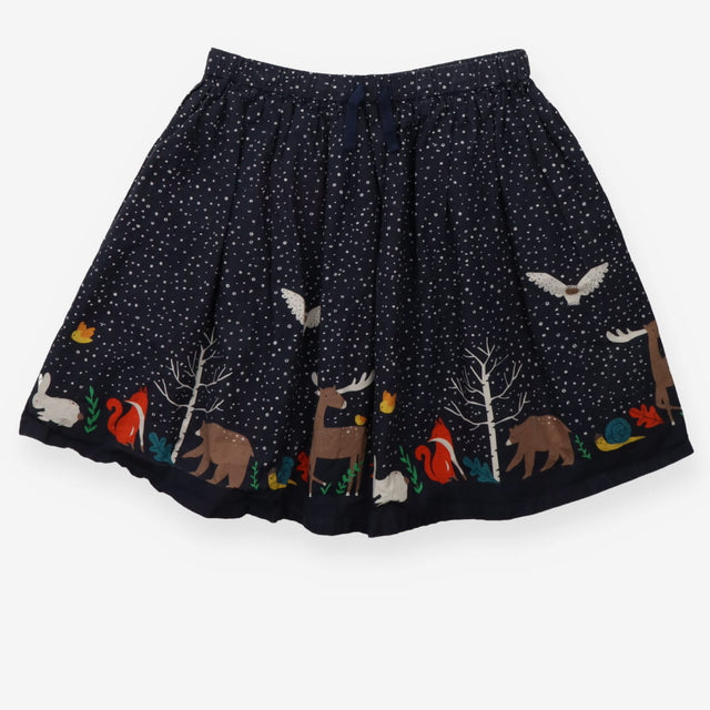 Twirly Skirt Navy Winter Forrest Friends