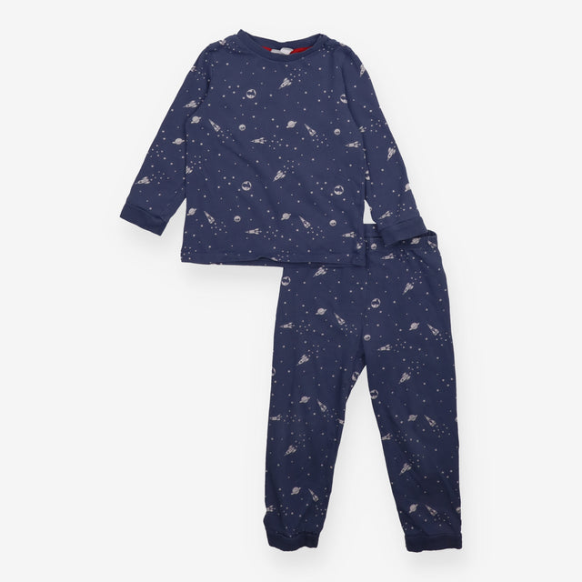 Pyjamas Top and Bottoms Blue Space