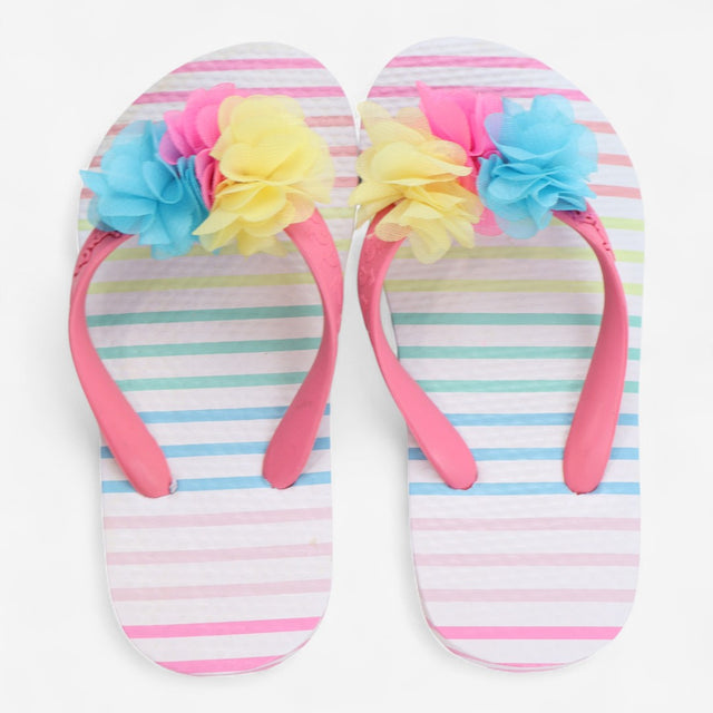 Flip Flops Candy Stripe with Ruffles