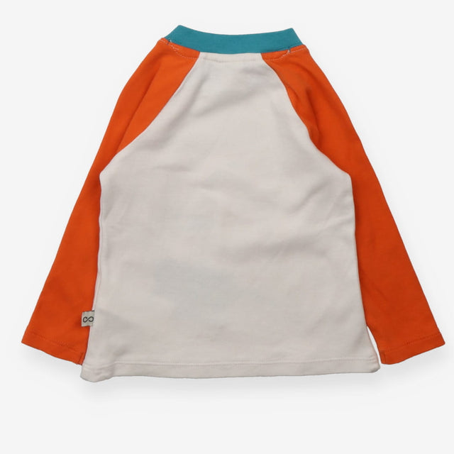 Tee LS 'Rewild our waterways' orange sleeves