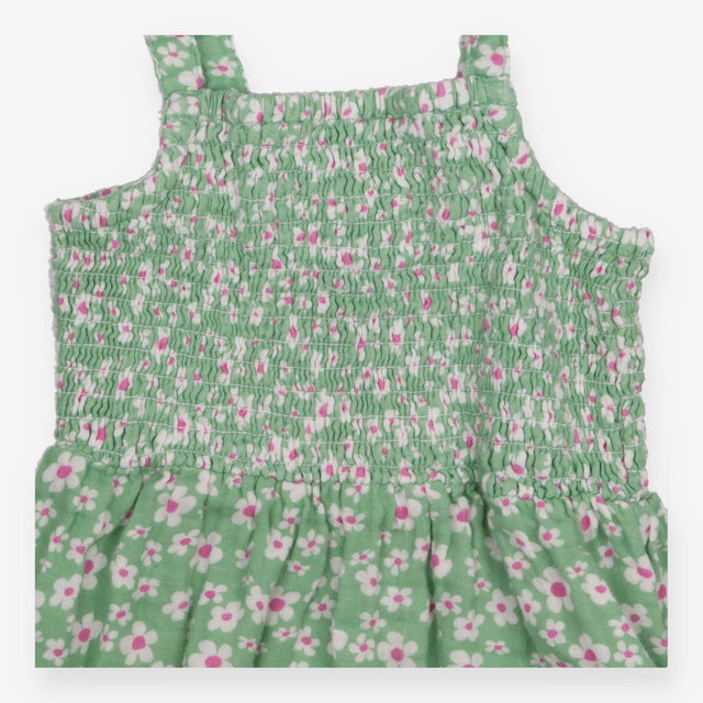Green Dungarees with Daisies
