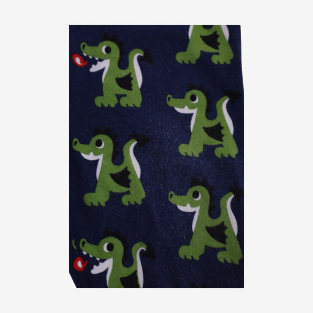 Joggers blue with red waist band and dragons