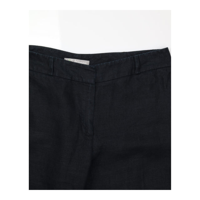 Trousers Black Pure Linen Wide Leg Smart Casual Li