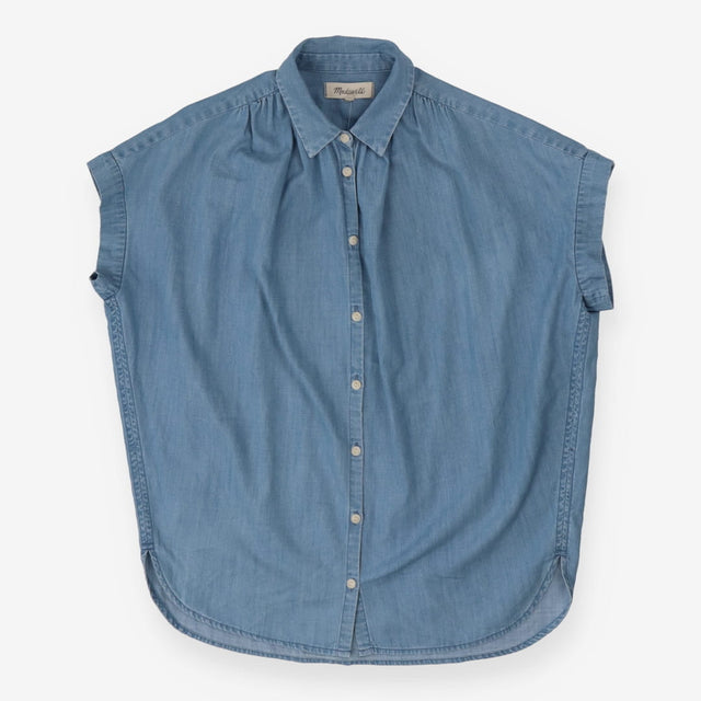 Shirt blue chambray button down