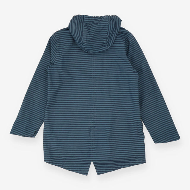 Blue Striped Bowsprit Raincoat | Hooded with Dippe