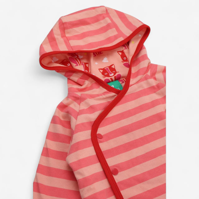 Pink Striped Jacket Cat Lining