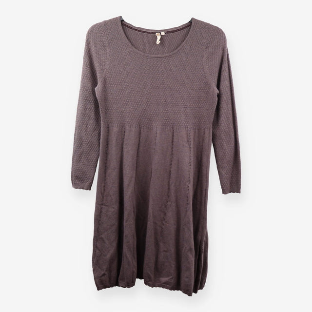 Mauve Knit Midi Dress Long Sleeve Soft Knit
