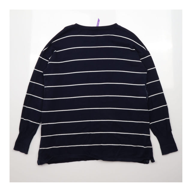 Jumper Navy White Stripe Cotton Blend Heart Matern