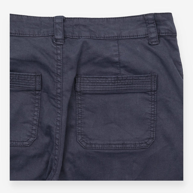 Trousers Tapered Cotton Blend Stretch Navy