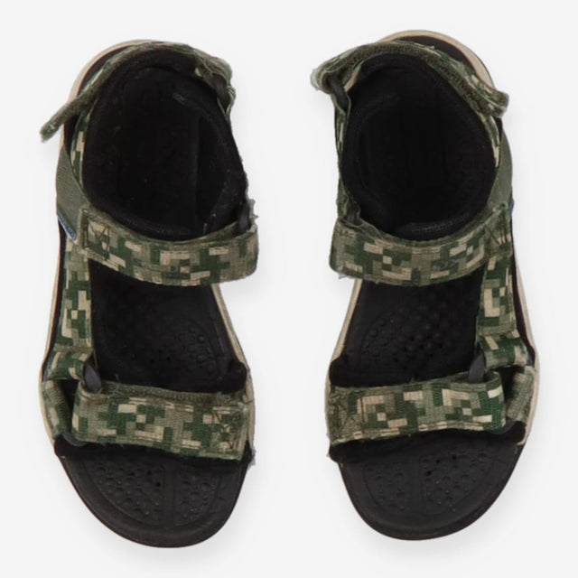 Sandal green and black with touch and close fasten