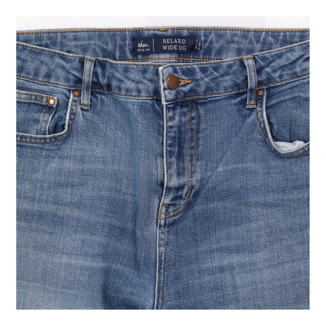 Relaxed Wide Leg Jeans Mid Blue