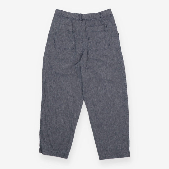 Navy Striped Wide Leg Trousers