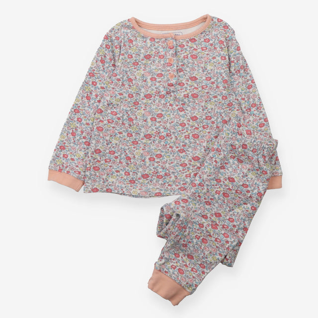 Pyjamas small floral jersey peach edging