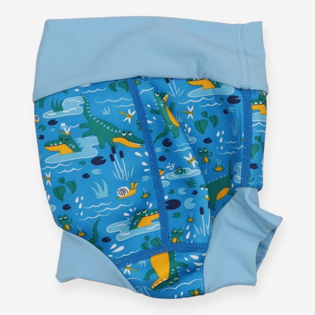Swim nappy blue with crocodiles