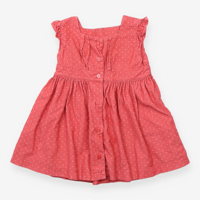 Pinafore cord plum spotted