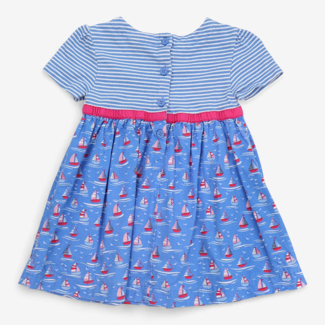 Summer dress blue with boats