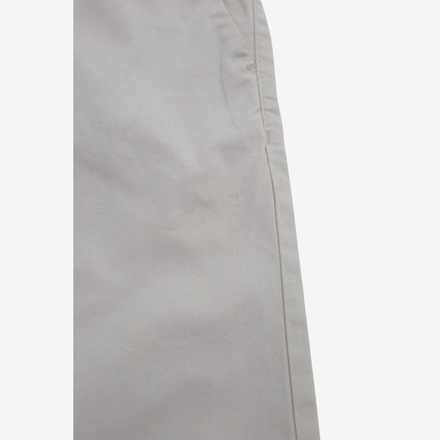 Trouser Cream Flat Front Chino