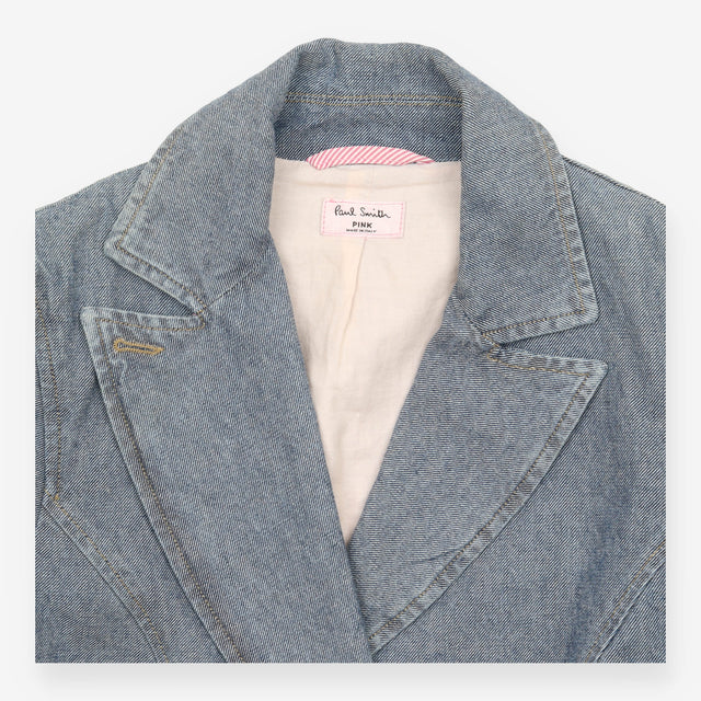 Paul Smith Pink Made in Italy Denim Blazer Jacket