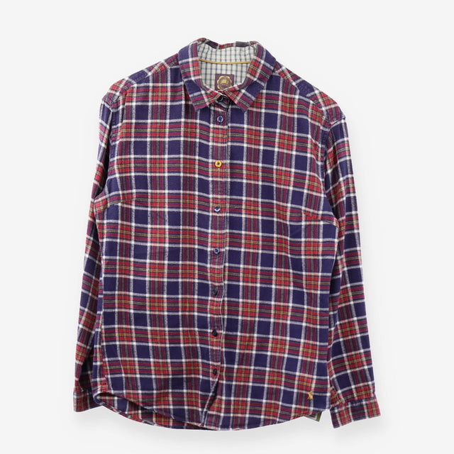 Boyfriend Check Shirt Purple Red Yellow Plaid Flan