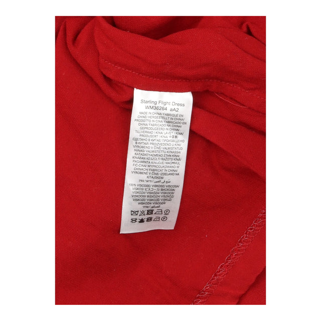 Dress Red Sleeveless Scoop Neck Midi