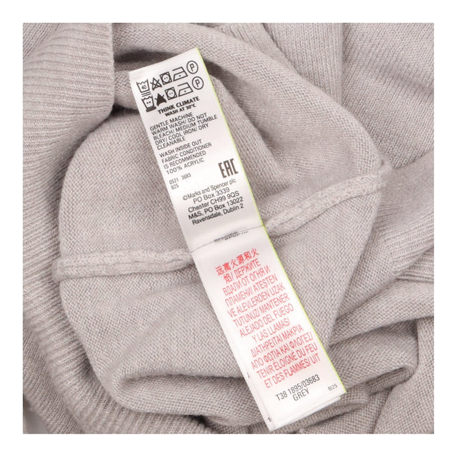 Jumper Beige Taupe Fine Knit Crew Neck Long Sleeve